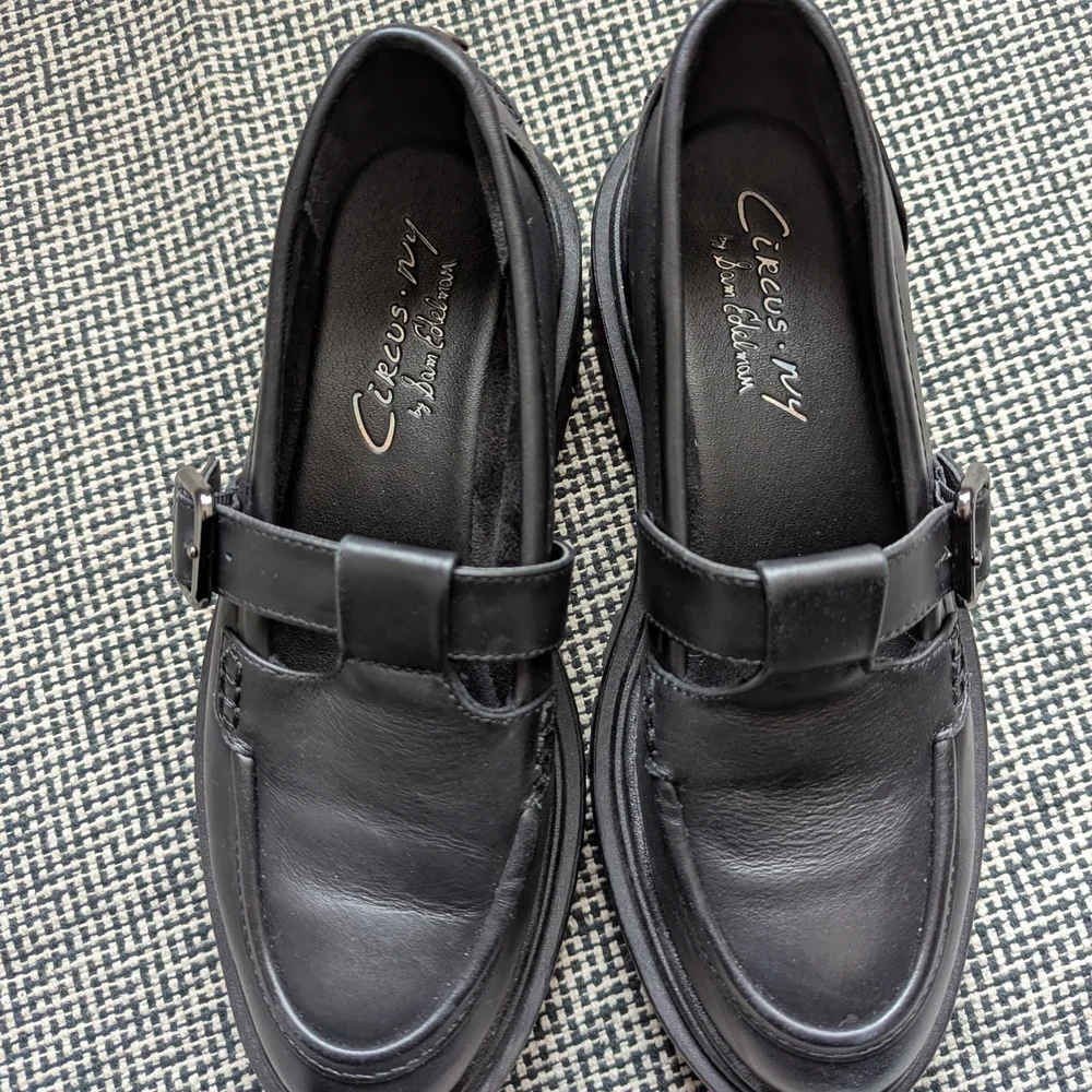 Circus by Sam Edelman Black Buckle Loafers - Picture 2 of 6
